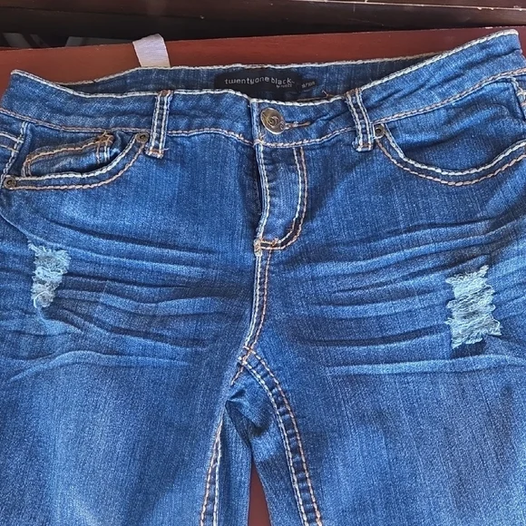 Rue21 Distressed Blue Boot Cut Jeans - Picture 12 of 16